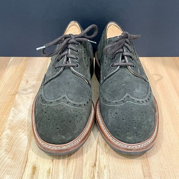 Paco Rodriguez Dark Green Suede Wingtips. Like new! Size 42/US 9.5-10. - Picture 2 of 11